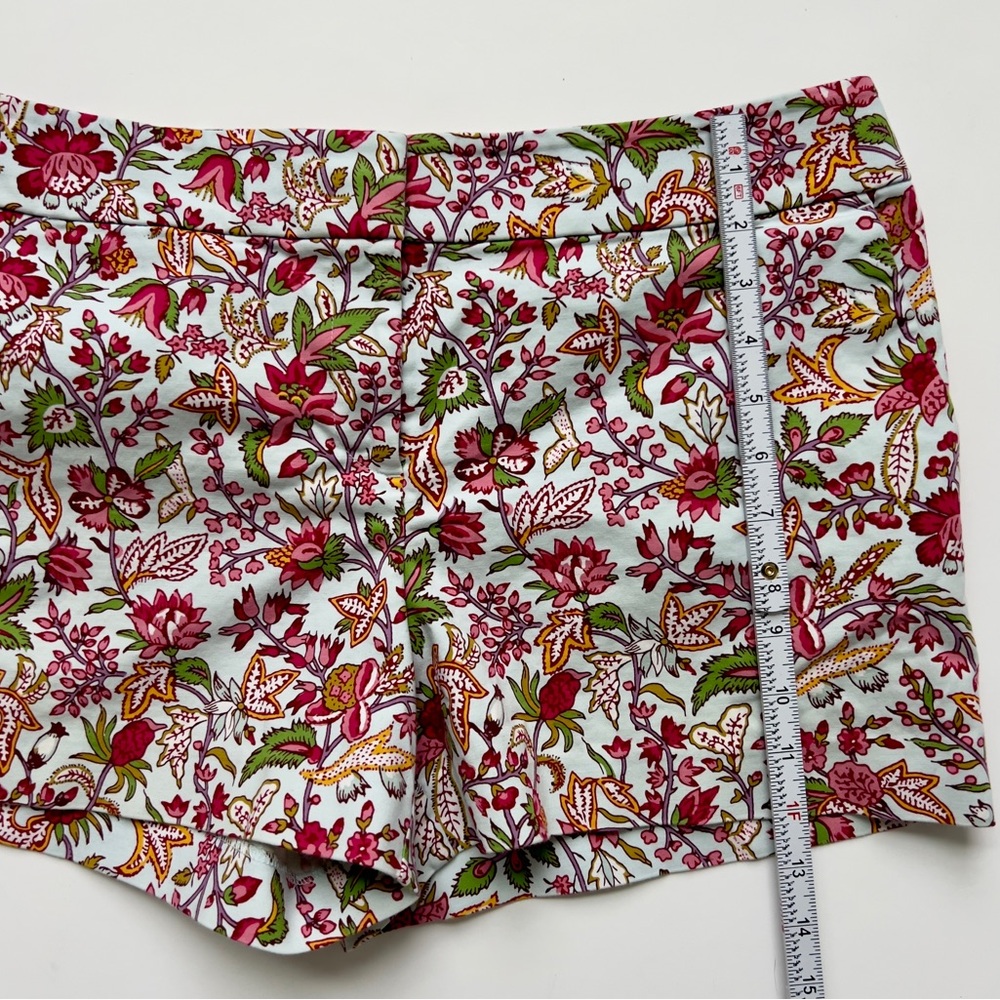 LOFT High Waist Floral Women's Shorts - Pink and Green - Picture 6 of 6